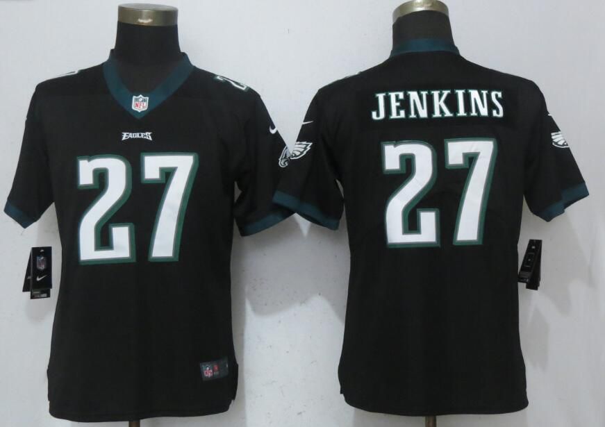 Women Philadelphia Eagles #27 Jenkins Black Vapor Untouchable Nike Player NFL Jerseys